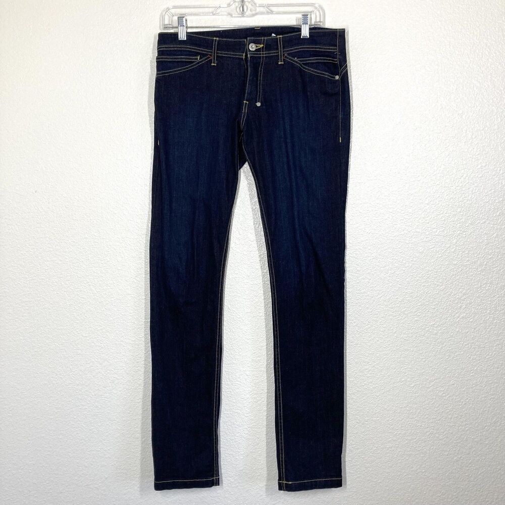 Rufskin Matchstick Jeans Mens 30 Blue Dark Wash Slim Straight Leg Stretch - Picture 5 of 16